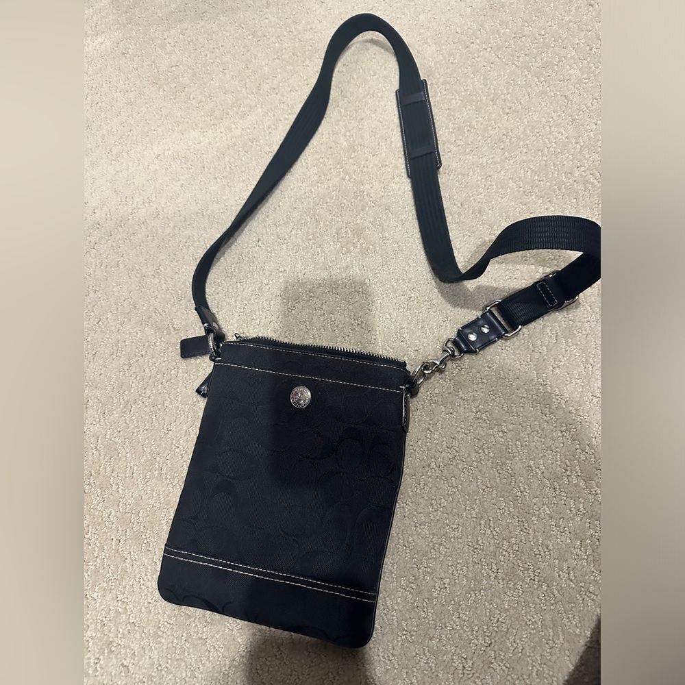 Black coach cross body bag